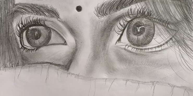 “Ojú tó yà àárín, ń fojú kọ̀rọ̀ ọkàn.” Meaning : “Eyes peeking from the veil, glimpse the hearts story.